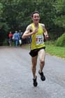 Robert Russell (Central AC) leads on the 2nd leg of the senior mens 6 stage relay at the ERRA Mens 6 and Womens 4 Stage Road Relays, Sutton Park, Birmingham Road Relays.